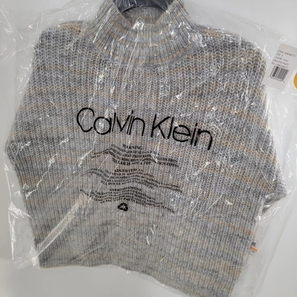 Calvin Klein Women’s Mock-Neck Knit Pullover Sweater – Granite Mix – NWT - Picture 3 of 6